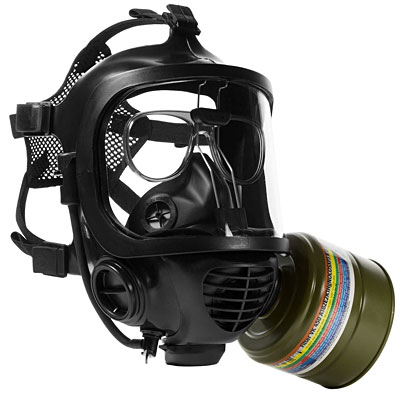 MIRA Safety CM-6M Tactical Gas Mask with a VK-450 Smoke / Carbon Monoxide Filter Cartridge.
