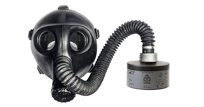 MIRA Safety Children's Gas Mask CM-2M Closeup Image