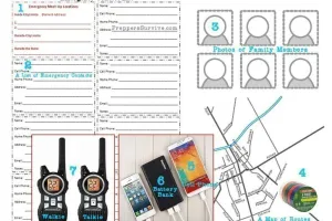Radios in front of an emergency contacts form