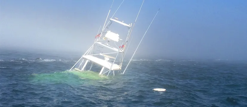 Boat Sinking Into the Water