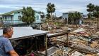 David Hester inspects damages of his house after Hurricane Helene made landfall in Horseshoe Beach, Florida, on September 28, 2024. Chandan Khanna/AFP via Getty Images