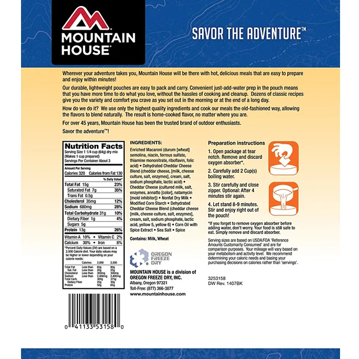 Mountain House Macaroni and Cheese
