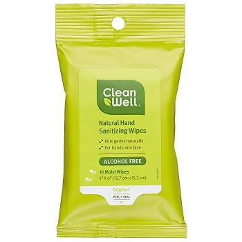 Cleanwell Hand Sanitizing Wipes 10-count (Pack of 8)