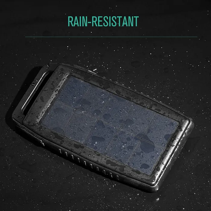 Nekteck Solar Charger 10000mAh Rain-resistant Dirt/Shockproof 