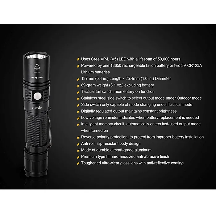 Fenix PD-35 Flashlight 1000 Lumens